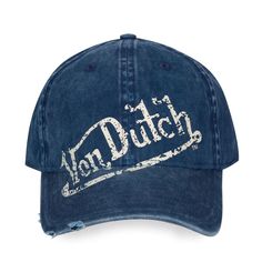 Nwt Von Dutch Navy Distressed Dad Hat Vintage Blue Distressed Hat, Distressed Blue Hat With Curved Brim, Distressed Blue Snapback Hat, Blue Distressed Hat With Curved Brim, Distressed Blue Cap, Distressed Blue Hat For Spring, Blue Distressed Hat For Spring, Boxers Women, Camo Trucker Hat