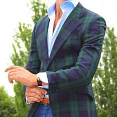 Men's Plaid Office Blazer Jacket Regular Tailored Fit Checkered Single Breasted Two-buttons Green 2024 2024 - $71.99 Plaid Office, Best Dressed Man, Stylish Men Casual, Casual Dressy, Mens Plaid, Well Dressed Men, Dressy Casual, Jackets Online, Well Dressed