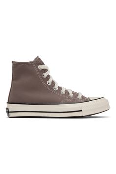 Converse: Taupe Chuck 70 Hi Sneakers | SSENSE Brown High-top Canvas Sneakers With Vulcanized Sole, Beige High-top Sneakers With Rubber Sole For Streetwear, Beige High-top Canvas Sneakers With Vulcanized Sole, Beige Canvas High-top Sneakers With Vulcanized Sole, Brown Canvas Sneakers For Streetwear, Brown Canvas High-top Sneakers With Vulcanized Sole, Brown Canvas Sneakers With Gum Sole, Beige Canvas High-top Sneakers With Gum Sole, Brown High-top Sneakers With Gum Sole