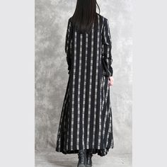 top quality black Plaid natural linen dress plus size O neck patchwork linen maxi dress 2018 long sleeve pockets dresses

This dress is made of cotton or linen fabric, soft and breathy. 

Flattering cut. Makes you look slimmer and matches easlily.
 
Materials used: linen

Measurement:One size fits all for this item. Please make sure your size doesn't exceed this size: 3XL/BUST-118cm   
   
Shoulder 40cm / 15.6"
bust 118cm / 46.02"
length 130cm / 50.7"
Sleeve length 58cm / 22.62"
Cuff 25cm / 9.75 Black Cotton Maxi Dress For Fall, Black Linen Dress For Fall, Black Linen Long Sleeve Dress For Spring, Black Linen Dresses For Fall, Black Long Sleeve Linen Dress For Fall, Black Long Sleeve Linen Dress For Spring, Fall Long Sleeve Linen Dress, Cotton Lagenlook Maxi Dress With Long Sleeves, Black Lagenlook Maxi Dress For Fall