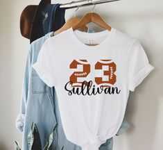 Country Graphic Tees, Football Numbers, Nurse Tshirt, Number Shirt, Texas Shirts, Fitted Shirts, Aunt Shirts, Personalized Football