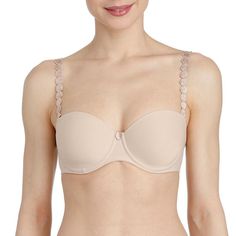 A strapless bra with the shape of a bandeau style. This bra has a straight back and a wide band made from stretch fabric for added support. Wear as a strapless bra or wear the straps over the shoulders or around the neck. Style# 012-0828 Style: Strapless Balcony Molded Underwired Bra Fabric: 39% Polyester, 35% Polyamide, 26% Elastane Design: Molded Balcony cup underwired bra with removable straps. Bra can be worn strapless or around the neck as a halter. Fit and Tips: True to size. Cafe Black, Breast Tape Lift, Straight Back, Bra Brands, Cafe Latte, Breast Lift, New Bra, Caftan Dress, White Band