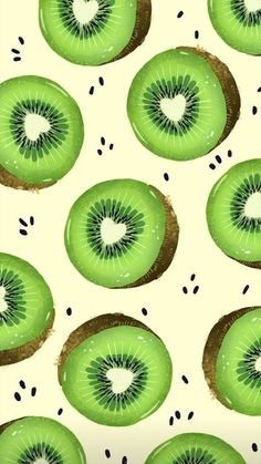 the kiwi is cut in half and ready to be used as a wallpaper