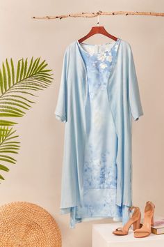 😊Use code JFNPIN20 on JFN website to 【Get 20% OFF】 Fitted Straight Kurta Dresses For Summer, Spring Silk Tunic Set, Blue Straight Kurta Dresses For Spring, Blue Tunic Sets For Spring, Elegant Floral Dress, Latest Fashion Dresses, Midi Shift Dress, Womens Shift Dresses, Half Sleeve Dresses