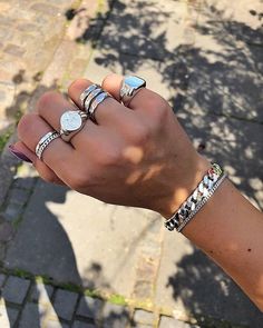 Rings Aesthetic, Aesthetic Rings, Pretty Jewellery, Bling Bling, Piercing Jewelry