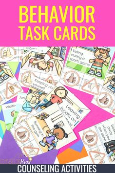 a pile of posters with the words, review appropriate behavior and other activities to help students learn