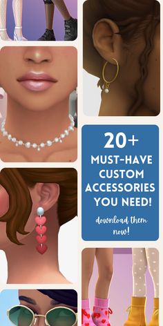 If you want to find some new cc accessory options, these are the ones. I'm obsessed with these earrings, necklaces, rings and more #TheSims4 Sims 4 Cc Jewelry, Sims 4 Cc Accessories, Sheer Gloves, Yankees Cap, Frilly Socks, Mesh Gloves, Orchid Earrings, Spring Wedding Guest