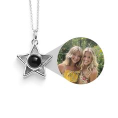 Introducing our Personalized Star Necklace, a fresh take on keeping your favorite moments close to your heart. This necklace is more than just a piece of jewelry; it's a way to carry a piece of your personal story with you. Featuring a star-shaped pendant, this necklace allows you to upload a photo inside, making it a unique accessory that's all about you. Whether you're dressing up or keeping it casual, this necklace adds a special touch to any outfit, making sure you always have a reminder of Star-shaped Charm Necklaces For Gifts, Star-shaped Jewelry With Star Charm For Gift, Star Shaped Jewelry With Star Charm For Gift, Star Charm Jewelry As Gift, Personalized Star-shaped Sterling Silver Necklace, Personalized Sterling Silver Star Necklace, Star-shaped Birthstone Necklaces For Gifts, Star-shaped Necklace For Mother's Day Gift, Silver Star Necklace For Mother's Day