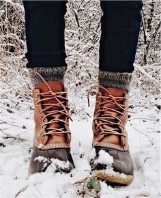 Winter Camping Outfits, Duck Boats, Ll Bean Boots, Camping Outfits, Bean Boots, Wool Socks, Boutique Fashion, Duck Boots, Shoe Obsession