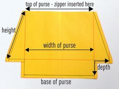 instructions for how to make a paper purse