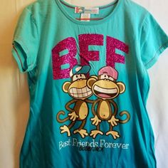 a t - shirt with two monkeys on it that says eef best friends forever