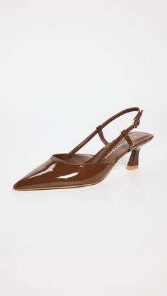 Fast Free Shipping & Free Returns on Stuart Weitzman Vinnie 50mm Slingback Heels at Shopbop. Shop new arrivals from Stuart Weitzman at Shopbop.com Luxury Slingback Kitten Heels With Buckle Closure, Luxury Brown Slingback Pumps With Buckle Closure, Luxury Leather Slingback Kitten Heels, Elegant Brown Slingback Pumps With Buckle, Elegant Brown Slingback Pumps With Buckle Closure, Classic Brown Slingback Pumps With Low Heel, Luxury Slingback Kitten Heels With Leather Sole, Elegant Brown Slingback Sandals With Square Toe, Elegant Brown Low Heel Slingback Sandals