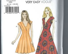 a woman's dress and top sewing pattern