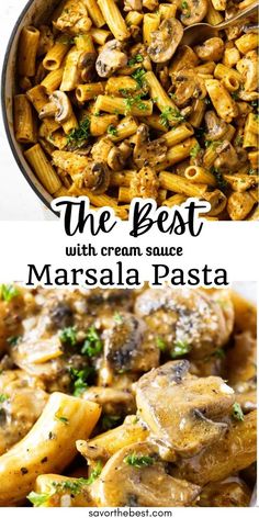 the best pasta with cream sauce and mushrooms