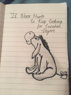 Eeyore Quotes Tattoo, Easy Winnie The Pooh Drawing, Disney Quote Drawings, Winnie The Pooh Drawings, Disney Tattoos Unique, Eeyore Tattoo, Disney Tattoos Quotes, Winnie The Pooh Tattoo, Pooh Tattoo