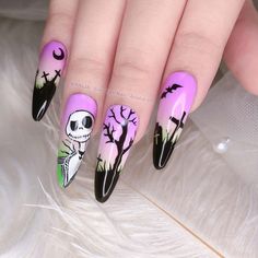 Halloween Manicure, Nail Art Disney, Halloween Nail Designs, Disney Nails, Halloween Nail Art, Halloween Design, Halloween Nails, Beautiful Nails, Pretty Nails