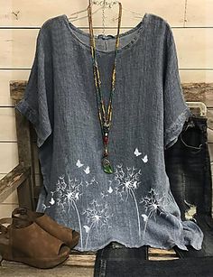 Dolman Sleeve Shirt, Casual Blouses, Stylish Clothes, Linnet, Grey Prints, Tonga, Vanuatu, Zimbabwe, Plus Size Womens Clothing