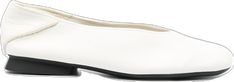 Modern White Flats For Spring, Modern White Flats For Work, Classic Evening Slip-on Ballet Flats, White Flats With Leather Sole For Work, White Leather Sole Flats For Workwear, Modern White Formal Flats, White Slip-on Flats For Work, Modern White Flats With Removable Insole, Elegant Ballet Flats For Office