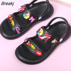 Shipping: Worldwide Express Shipping AvailableDelivery time: 7-15Days Fast ShippingReturns: Fast refund, 100% Money Back Guarantee.Brand Name: shijunyiHeel Height: Low (1cm-3cm)With Platforms: YesPlatform Height: 0-3cmSandal Type: GLADIATOROrigin: Mainland ChinaOccasion: CasualUpper Material: EVAOutsole Material: EVABack Counter Type: Back StrapPattern Type: SolidSide Vamp Type: OpenFit: Fits true to size, take your normal sizeStyle: ConciseHeel Type: WedgesLining Material: NONEClosure Type: Sli Black Non-slip Sandals For Vacation, Black Lightweight Wedge Sandals For Summer, Black Eva Wedge Sandals For Summer, Black Open Toe Sandals For Beach Season, Black Flat Heel Sandals For Beach Season, Black Open Toe Flip Flops In Eva, Black Open Toe Flip Flops In Eva Material, Black Open Toe Eva Flip Flops, Black Non-slip Jelly Sandals For Spring