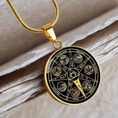 "This Hermetic Principles necklace Is the Perfect Gift Whether for Yourself or a Loved One.  Explore all our Symbolic Jewelry here: https://www.etsy.com/in-en/shop/SymbolicPresent?ref=seller-platform-mcnav§ion_id=22069637 ➜ Our jewelry is made of high-quality surgical steel with a shatterproof liquid glass coating and an 18k gold finish option. ➜ Engrave onto the back of the Hermetic pendant your loved one's name, your wedding date, an anniversary, or anything else you want to remember and keep Black Spiritual Necklace With Coin Pendant, Spiritual Metal Necklaces, Spiritual Compass Necklace For Gift, Spiritual Compass Design Necklace Gift, Spiritual Compass Design Necklace For Gift, Spiritual Compass Design Necklace As Gift, Symbolic Black Brass Necklace, Symbolic Compass Design Necklace Gift, Symbolic Compass Design Necklace As Gift