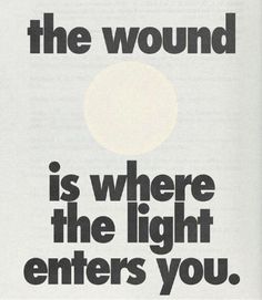 an advertisement with the words in black and white, which reads it is where the light enters you