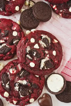 cookies and oreos are on the table