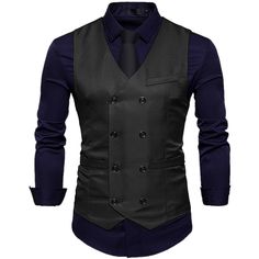 Pair it with a shirt, a suit or a tuxedo for weddings, work, business, proms, banquets, parties. The suit vest has an adjustable waistband on the back for a comfortable fit. This waistcoat comes in a variety of colors, making it easy to complete the look you want, for an elegant and gentlemanly fit for your outerwear. Dress Suit Vest, Black Suit Vest, Mens Formal Vest, Formal Wedding Suit, Formal Vest, Tweed Vest, Business Formal Dress, Suit Waistcoat, Striped Vests