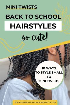 back to school twist hairstyles Mini Twists Hairstyles, Style Twists, Twists On Natural Hair, Hairstyles For Natural Hair, Twists Hairstyles, Natural Hair Twists, Twist Styles, Mini Twists