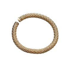 This sculptural woven bracelet combines chic and classic glamour. Elevate every look with this modern take on classic glamour. Add this to your everyday rotation, mixing and matching metals. - Gold vermeil, sterling silver- Approximately 2" inner diameter- Approximately 6.5mm gauge chain- Cuff Timeless Luxury Metal Bracelet, Modern Tarnish-resistant Gold Bracelet For Everyday Luxury, Luxury Gold Tarnish-resistant Bracelet, Luxury Tarnish-resistant Brass Bracelet, Luxury Metal Bracelets With Gold-tone Hardware, Classic Glamour, Woven Bracelet, Gold Plated Sterling Silver, Ring Bracelet