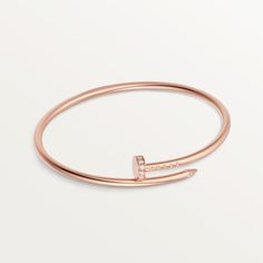 CRB6065817 - Juste un Clou bracelet - Rose gold, diamonds - Cartier Juste Un Clou Bracelet, Cartier Earrings, Cartier Necklace, Bracelet Rose Gold, Timeless Gifts, Rose Gold Bracelet, Timeless Jewelry, Bracelet Collection, Pink Bracelet