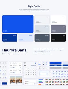 an image of a website page with blue and white colors, including the word haurra sanss