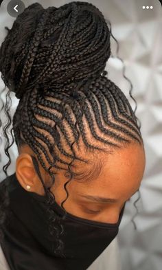 Updo Cornrow Hairstyles, Braided Updo For Black Women, Free Hand Hairstyles, Braided Ponytail Black Hair, Protective Styles For Natural Hair Short, Mini Twists Natural Hair, Diy Hair Wig