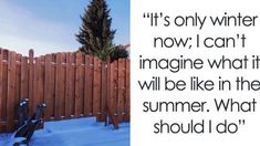 a wooden fence with snow on it and an image of a tree in the background