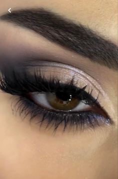 18th Makeup Looks, Makeup For 18th Birthday, Black Smokey Eyeshadow, Comp Makeup, Machiaj Smokey Eyes, Wing Aesthetic, Black Smokey Eye Makeup, Dark Eye Makeup, Prom Eye Makeup