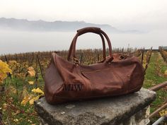 MAHI Duffle on a misty winter's morning. Leather Travel Bag For On-the-go, Leather Travel Bag With Handles For Weekend Trips, Classic Leather Travel Bag With Handles, Leather Shoulder Bag With Handles For Weekend Trips, Holiday Packaging Ideas, Trip With Friends, Misty Morning, Leather Backpacks, Leather Duffle Bag