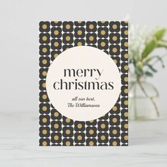 a christmas card with the words merry christmas on it