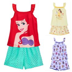 Belle Princess, 2nd Birthday Gifts, Disney Princess Belle, Halloween Pajamas, Kids Pjs, Belle Disney, Princess Belle, Tank Girl, Sleep Set