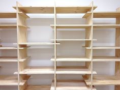 the shelves are made out of plywood and have no doors or drawers on them