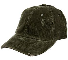 the hat is made from cordon and has a hole at the peak, which makes it appear to be worn