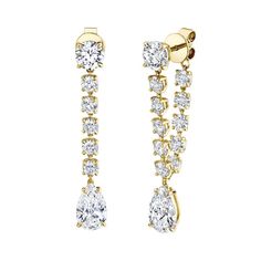 18k gold large diamond Olivia earrings 2.13cts round diamonds 1.07cts top round diamonds 2.02cts pear diamonds ﻿Sold as a pair #AKLOLIV Timeless Luxury, Fan Earrings, 19 Days, Green Diamond, Platinum Metal, Diamond Hoop Earrings, Diamond Drops, Pear Diamond, Top Round