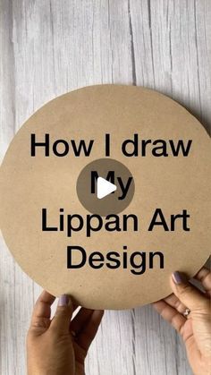 someone holding up a sign that says how i draw my lippan art design