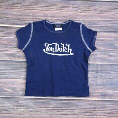 Von Dutch Girls Kids Size 4 Navy Blue Short Sleeve Tee T Shirt 90s Y2k Vtg New Without Tags Blue Cotton Y2k Style Tops, Y2k Style Blue Cotton Top, Y2k Short Sleeve Blue Top, Blue Y2k Short Sleeve Top, Y2k Style Blue Short Sleeve Tops, Blue Y2k Style Short Sleeve Top, Y2k Blue Short Sleeve Top, 90s Blue Short Sleeve Tops, Dutch Girl