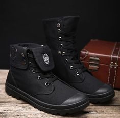 High Top Shoes Men, Shoes Men Casual, Botas Chelsea, Desert Boot, Canvas Boots, Outdoor Boots, Military Boots, Black Chelsea Boots, Outdoor Fashion