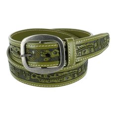 1 3/8 inches wide genuine leather features embossed floral western print with dark tones to give depth. The antiqued center bar buckle is removable so you can use your own favorite buckle. Made of Leather Casual Belt, Accessories For Men, Dream Clothes, Looks Vintage, Look Cool, Belts For Women, Aesthetic Clothes, Belt Buckles, Fashion Inspo Outfits