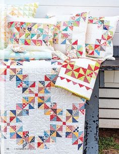 Scrap Quilting, Quilt Book, Quilt Pattern Book, Quilt In A Day, Half Square Triangle Quilts, Pinwheel Quilt, Quilt Baby