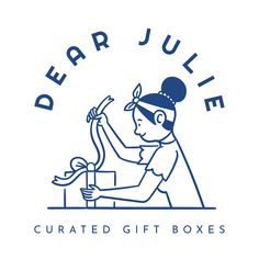 the logo for dear juliene, an artisan gift box that is designed to look like