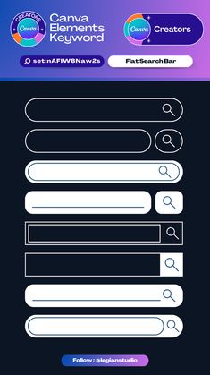 Canva Elements Keyword | Flat Search Bar | se Canva Overlay Keyword, Canva Keywords Elements, Canva Free Elements, Hair Ties Tutorial, Canva Keywords, Canva Frames, Pixel Font, Business Stationary