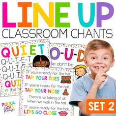 the line up classroom chats set 2 includes posters, quiz cards, and more