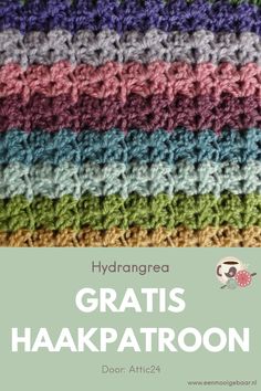 an image of a crocheted blanket with text overlay that reads hydrangea gr