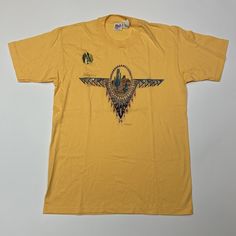 Item Is New With Tags, See Photos For Details. Single Stitched, Made In Usa. Color Is A Yellow/ Light Orange Chest:20.5in Length:30in Bohemian Yellow Top With Graphic Print, Cactus Western, Vintage Arizona, Yellow T Shirt, Yellow Light, Light Orange, Sweatshirt Shirt, Jean Shirts, See Photo